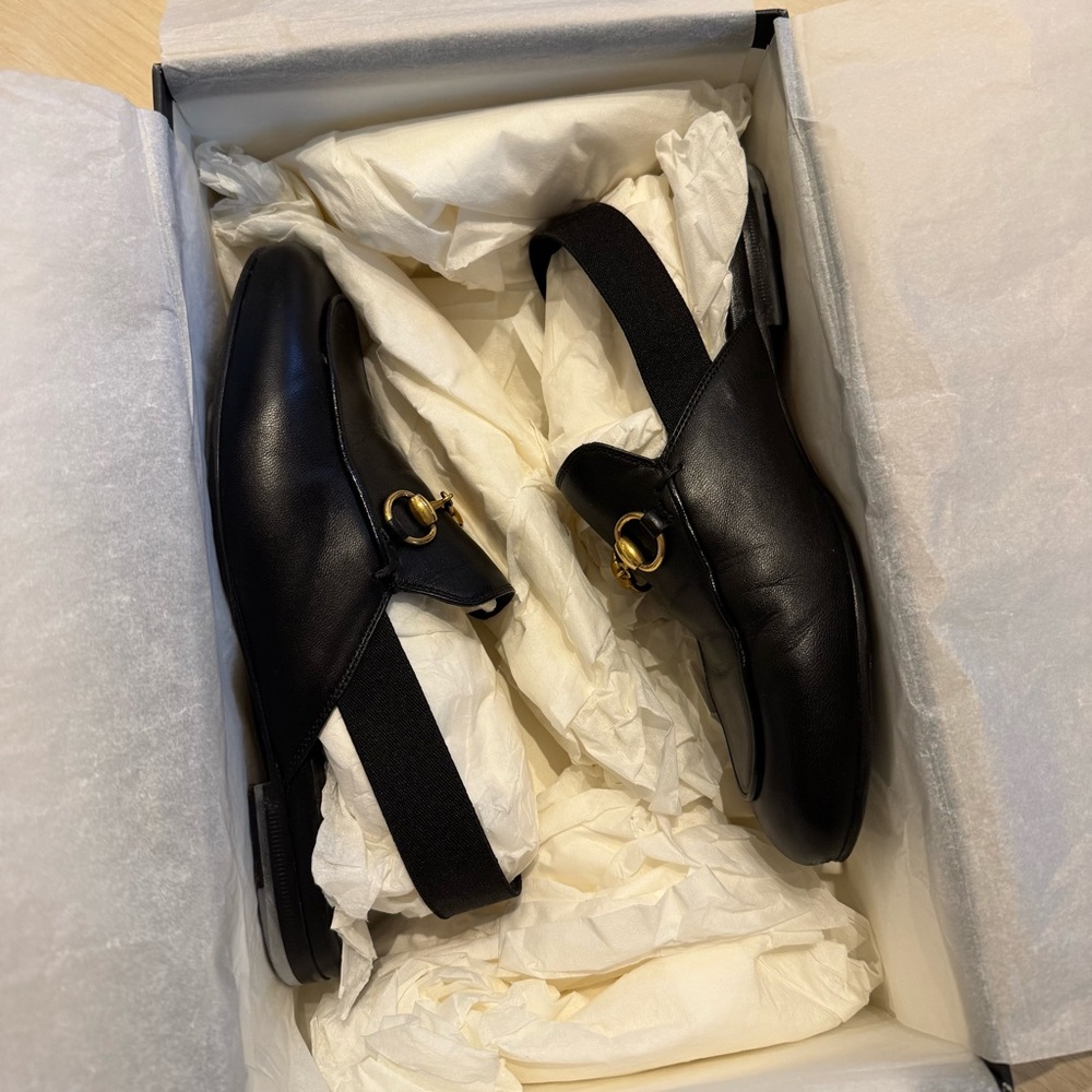 Gucci Princetown Leather Slingback Mules - Picture 9 of 12